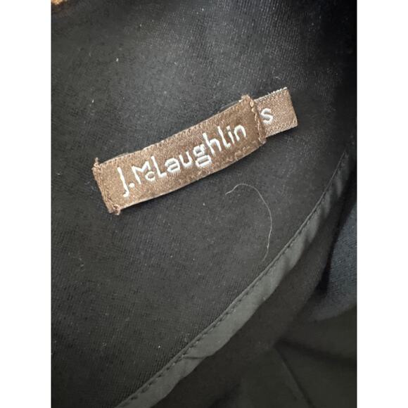 J.McLauglin Leopard Print Peter Pan Collar Mini Dress Black Size Small - Picture 3 of 10